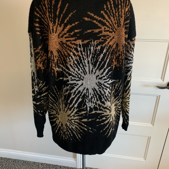 VTG 80’s Dana Scott Star Burst sweater Made in USA medium - Picture 4 of 10